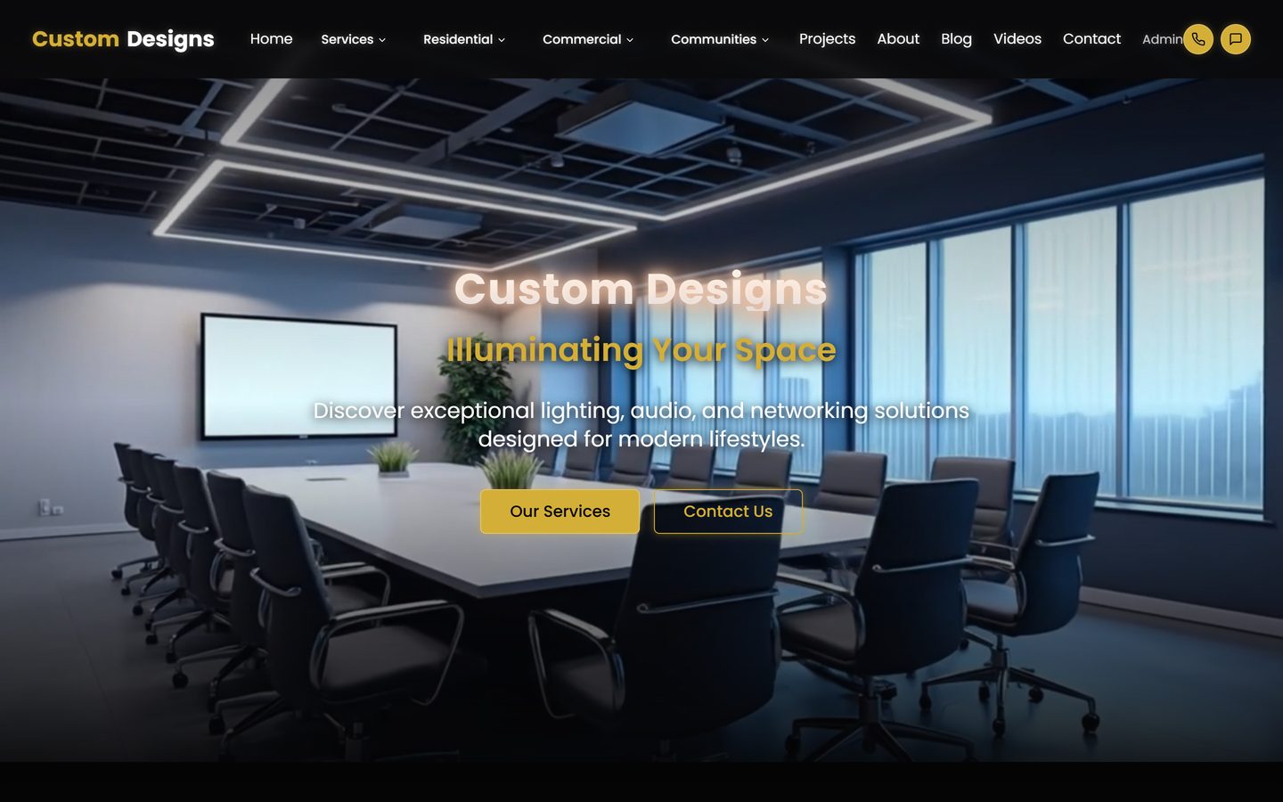 Custom Designs TX website built by Antigravity Digital