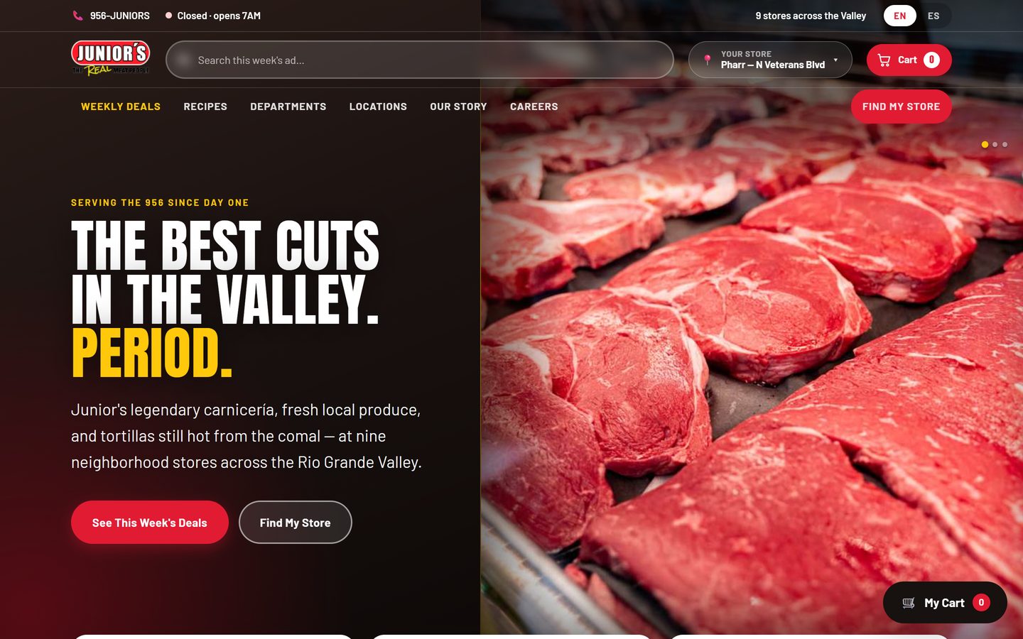 Junior&rsquo;s Supermarket website built by Antigravity Digital