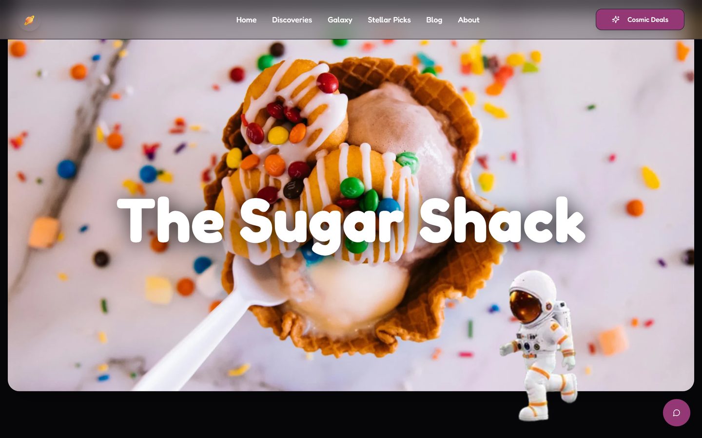 The Sugar Shack website built by Antigravity Digital